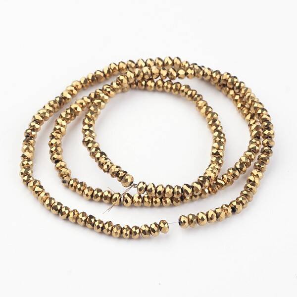 Electroplate Glass Bead Strands
