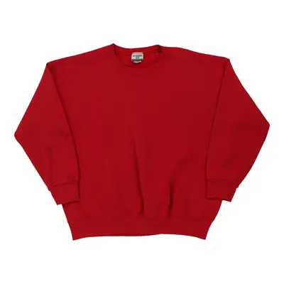 Lee Sweatshirt - 2XL Red Cotton Blend