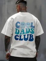 Men's Regular Fit Cool Dads Club Figure Print Round Neck Tee, Casual Short Sleeve Crew Neck T-shirt for Daily Wear, Fashion M...
