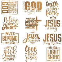 Jesus God Themed Iron-on Heat Transfer Sticker, 12pcs/set Letter Design Heat Press Decal, Faith Heat Transfer for DIY Clothin...