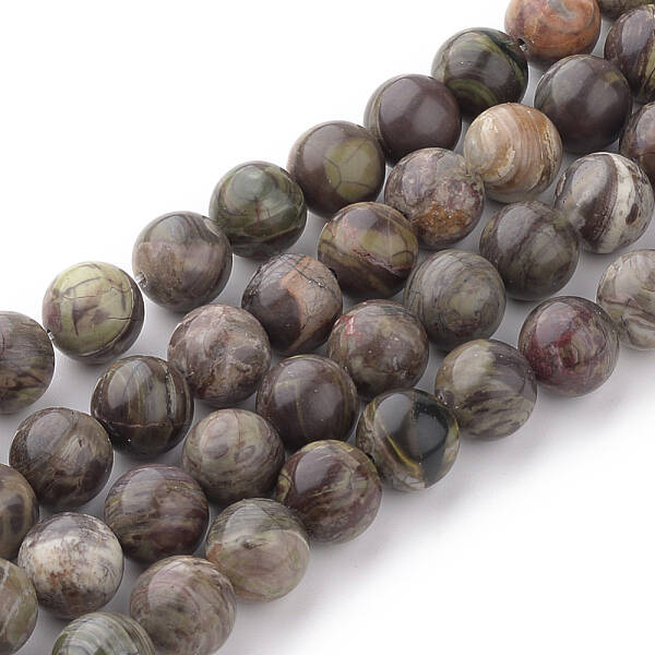Natural Flower Agate Beads Strands