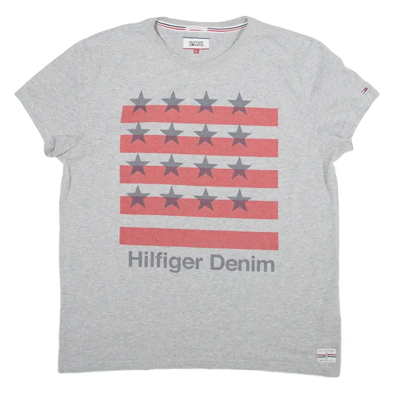HILFIGER DENIM Mens T-Shirt Grey L