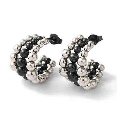 Ion Plating(IP) 304 Stainless Steel Stud Earrings for Women