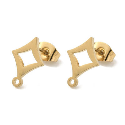 Ion Plating(IP) 304 Stainless Steel Stud Earring Findings