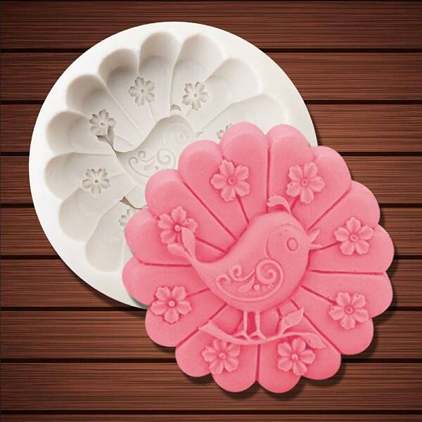 DIY Flower with Bird Soap Silicone Molds