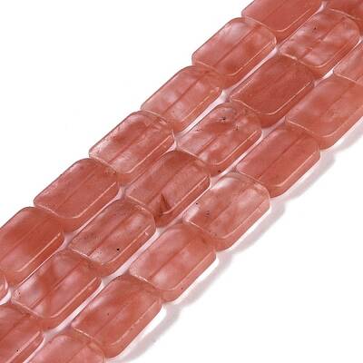 Cherry Quartz Glass Beads Strands