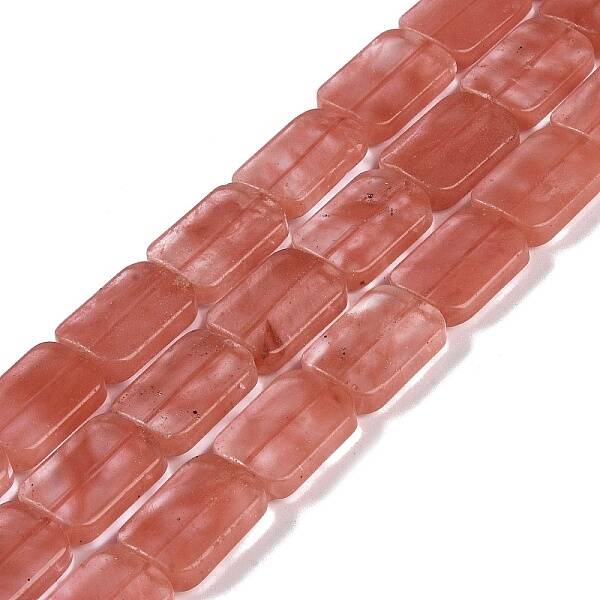 Cherry Quartz Glass Beads Strands