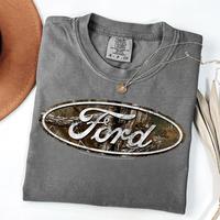 Comfort Color Ford Logo Unisex T-shirt, Ford Logo Realtree Unisex shirt , Fabric, Menswear, Womenswear Top Streetwear Shortsl...