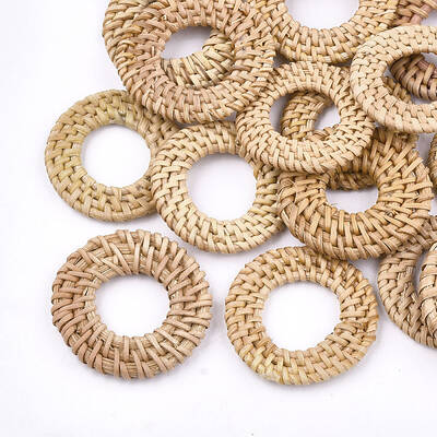 Handmade Reed Cane/Rattan Woven Linking Rings