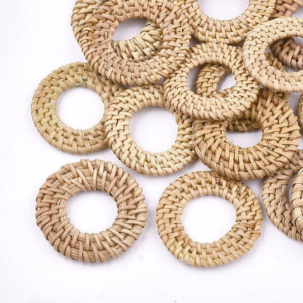 Handmade Reed Cane/Rattan Woven Linking Rings