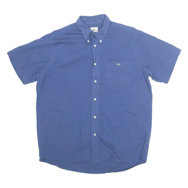 LACOSTE Mens Plain Shirt Blue M