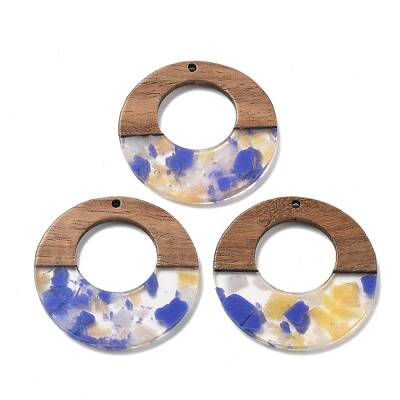 Resin and Walnut Pendants