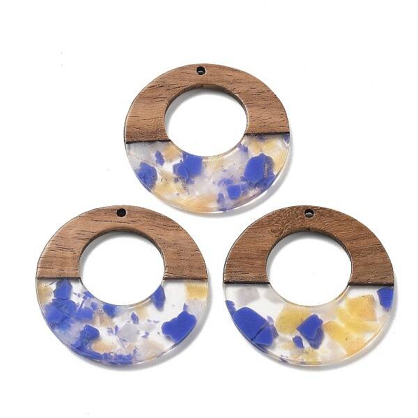 Resin and Walnut Pendants
