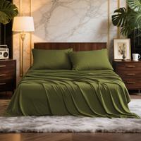 NTBAY Bamboo Sheets Set 3/4 Pcs, Cooling Breathable Bedding Set, Hotel Luxury, Super Soft & Smooth, 15\