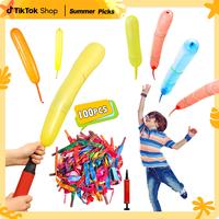 [100 Pack] Rocket Balloons Plus 1 Easy-To-Use Pump - Party Pack, No Need for A Refill - Watch Each Screaming Balloon Rocket t...