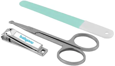 Babyono Take Care Nail Care Set For Kids Manicure Red Mint 1Pcs