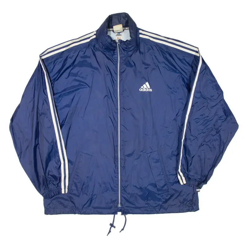 ADIDAS Mens Rain Jacket Blue L