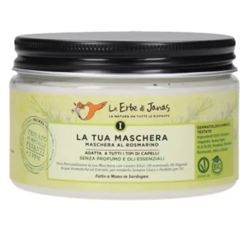 Le erbe di janas Simple Macchia - Hair Mask with Wild Rosemary from Sardinia, 250 ml
