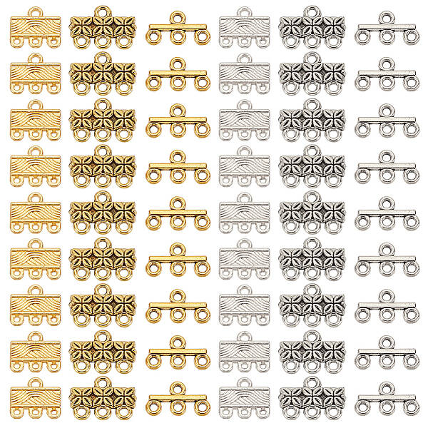 84Pcs 6 Styles Alloy Chandelier Components Links