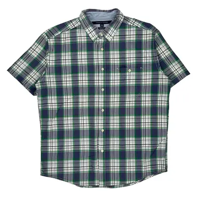 Tommy Hilfiger Short Sleeve Shirt - XL Blue Cotton