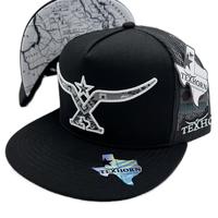TEXHORN CAP Style: NAVA  Black cap with Mexico map in under brim