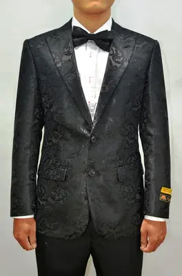 Paisley-100 Black - Mens Wholesale Blazers