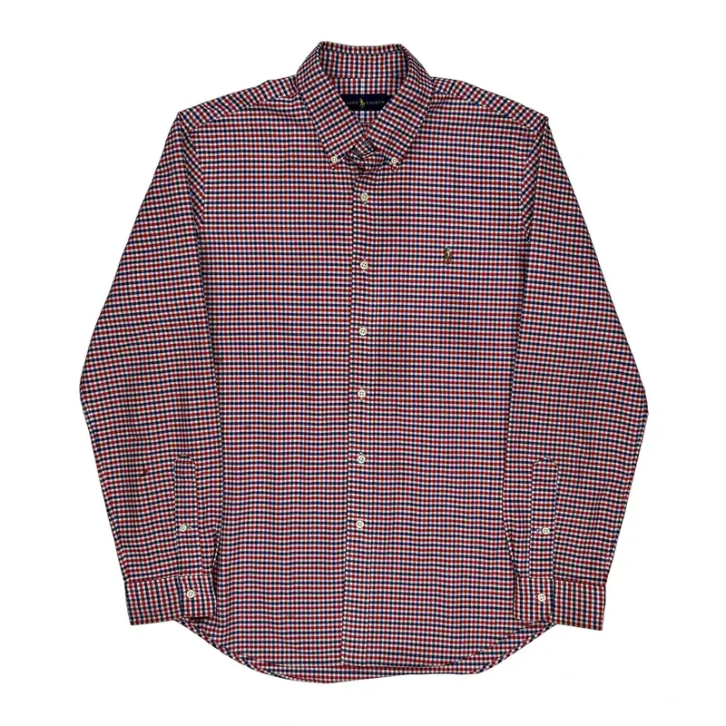 Ralph Lauren Checked Shirt - Large Blue Cotton