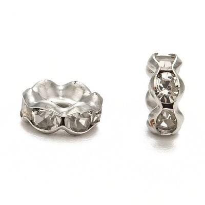 Iron Crystal Rhinestone Spacer Beads