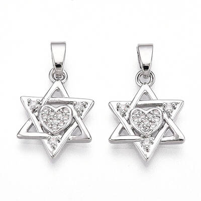 Brass Micro Pave Cubic Zirconia Pendants