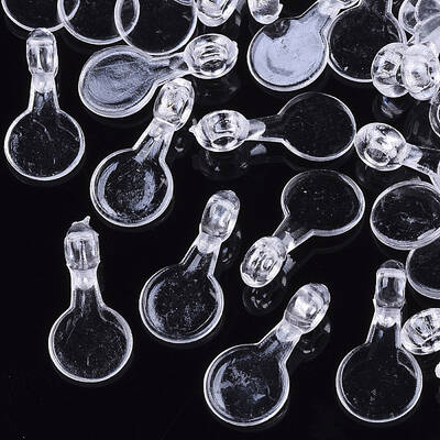 Transparent AS Plastic Pendant Blanks