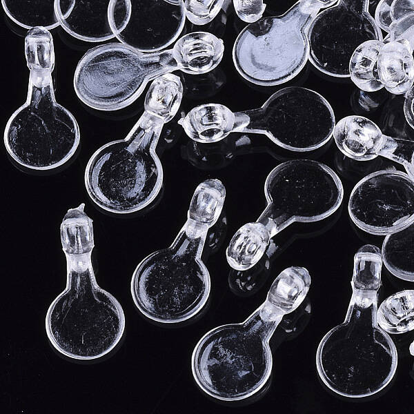 Transparent AS Plastic Pendant Blanks
