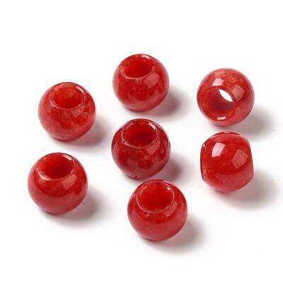 Natural White Jade(Dyed) Gemstone European Beads