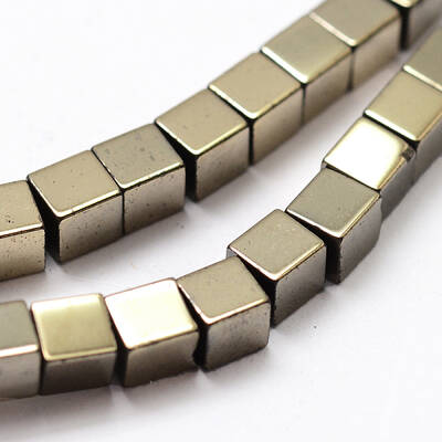 Electroplate Non-magnetic Synthetic Hematite Beads Strands