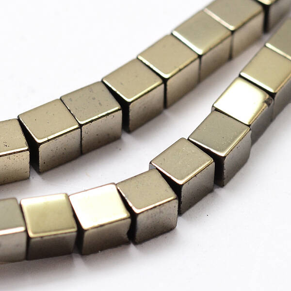 Electroplate Non-magnetic Synthetic Hematite Beads Strands