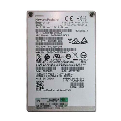 873562-001 HP 400GB Multi-Level Cell SAS 12Gb/s Hot Pluggable Write Intensive SFF 2.5-Inch Solid State Drive for ProLiant Ser...