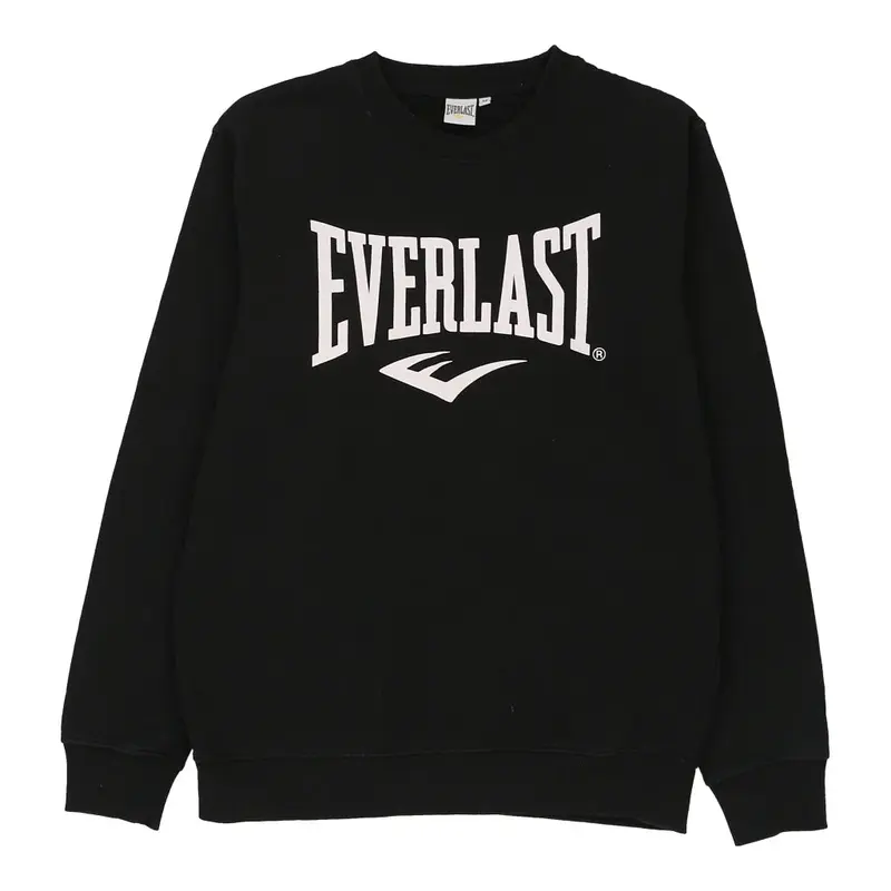 Everlast Spellout Sweatshirt - Medium Black Cotton Blend