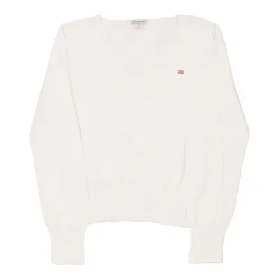 Polo Jeans Company Ralph Lauren Fitted Jumper - XL White Cotton