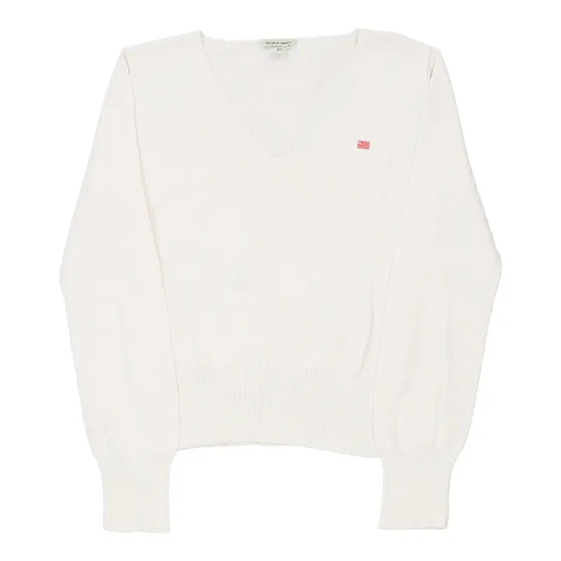 Polo Jeans Company Ralph Lauren Fitted Jumper - XL White Cotton
