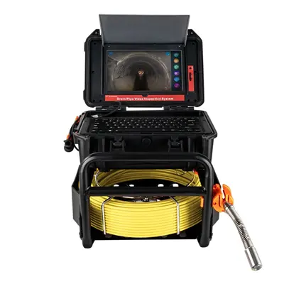 Garvee Sewer Camera 100ft Pipeline Inspection with DVR, Self-Leveling, IP68 Waterproof Aluminum, 12 LED Lights, 10.1 HD Disp...