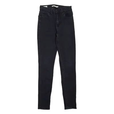 LEVI'S 721 High Rise BIG E Womens Jeans Black Slim Skinny W26 L30