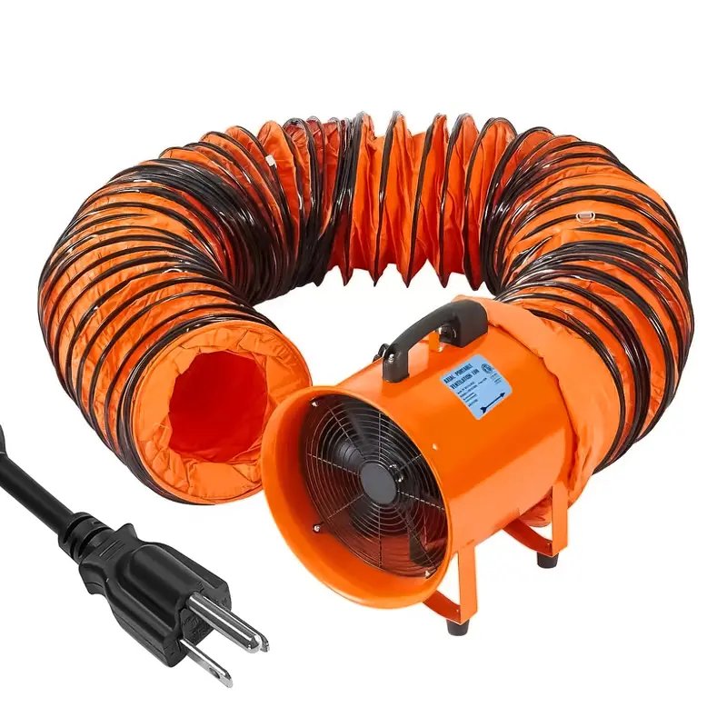 Garvee 12 in Utility Blower Exhaust Fan with 32.8 ft Duct, 3500 r/min & 3500 CFM Heavy Duty Blower Fan, High Velocity Low Noi...