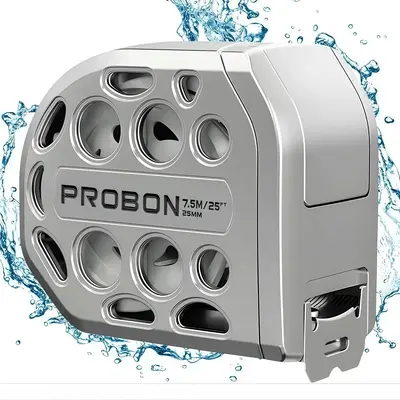 25ft Retractable Measuring Tape, Waterproof Portable Measuring Tape with Double-sided Scale & Automatic Locking Function & Co...