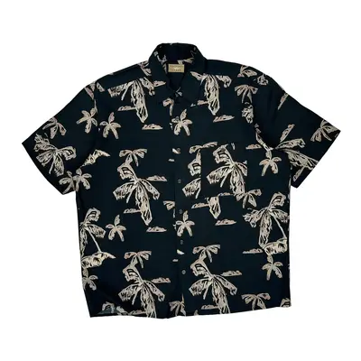 Natural Issue Hawaiian Shirt - 2XL Black Cotton