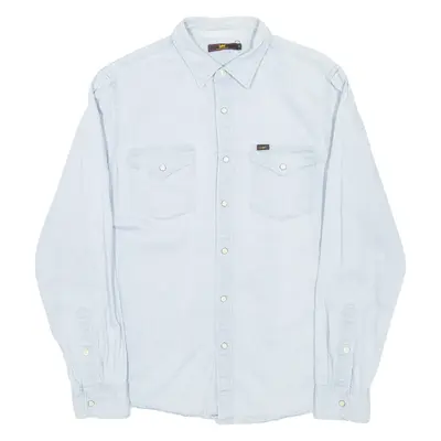 LEE Mens Denim Shirt Blue Long Sleeve M