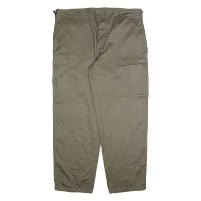 BRANDIT Cargo Mens Trousers Green Regular Straight W44 L32