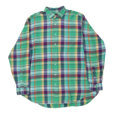 Polo Ralph Lauren Checked Flannel Shirt - 2XL Green Cotton