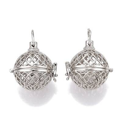 Rack Plating Brass Cage Pendants