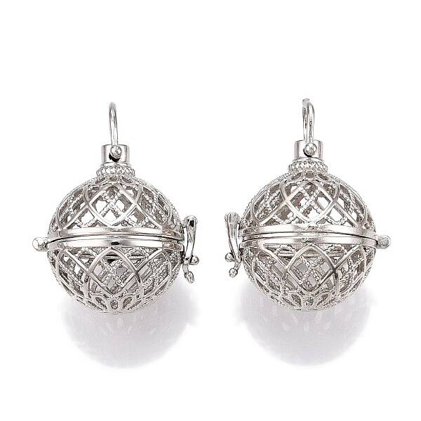 Rack Plating Brass Cage Pendants