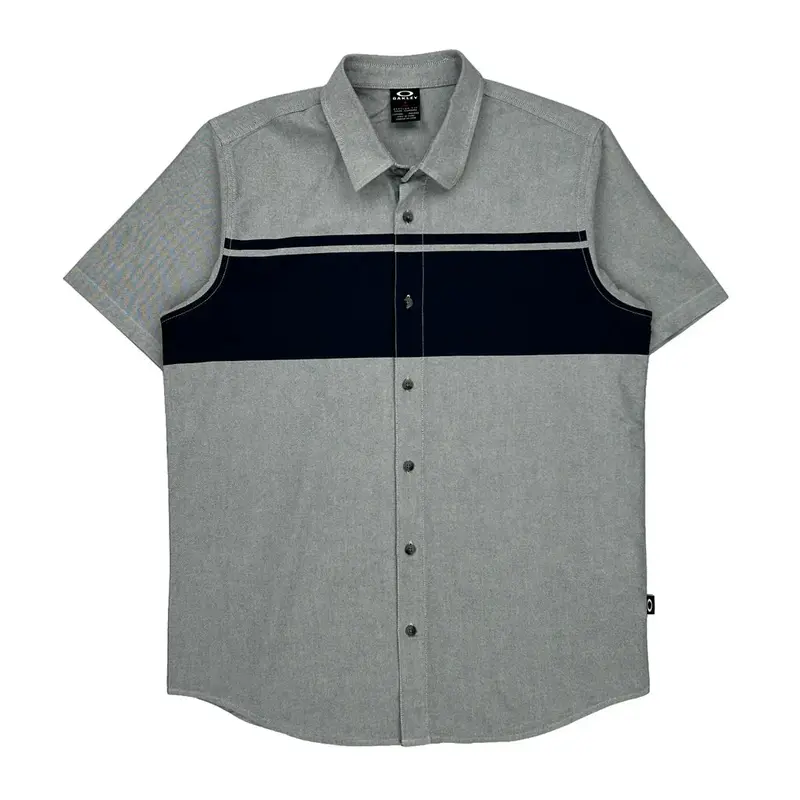 Oakley Short Sleeve Shirt - Medium Grey Cotton