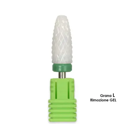 Melcap ceramic cutter tip shark shape grit l for gel removal